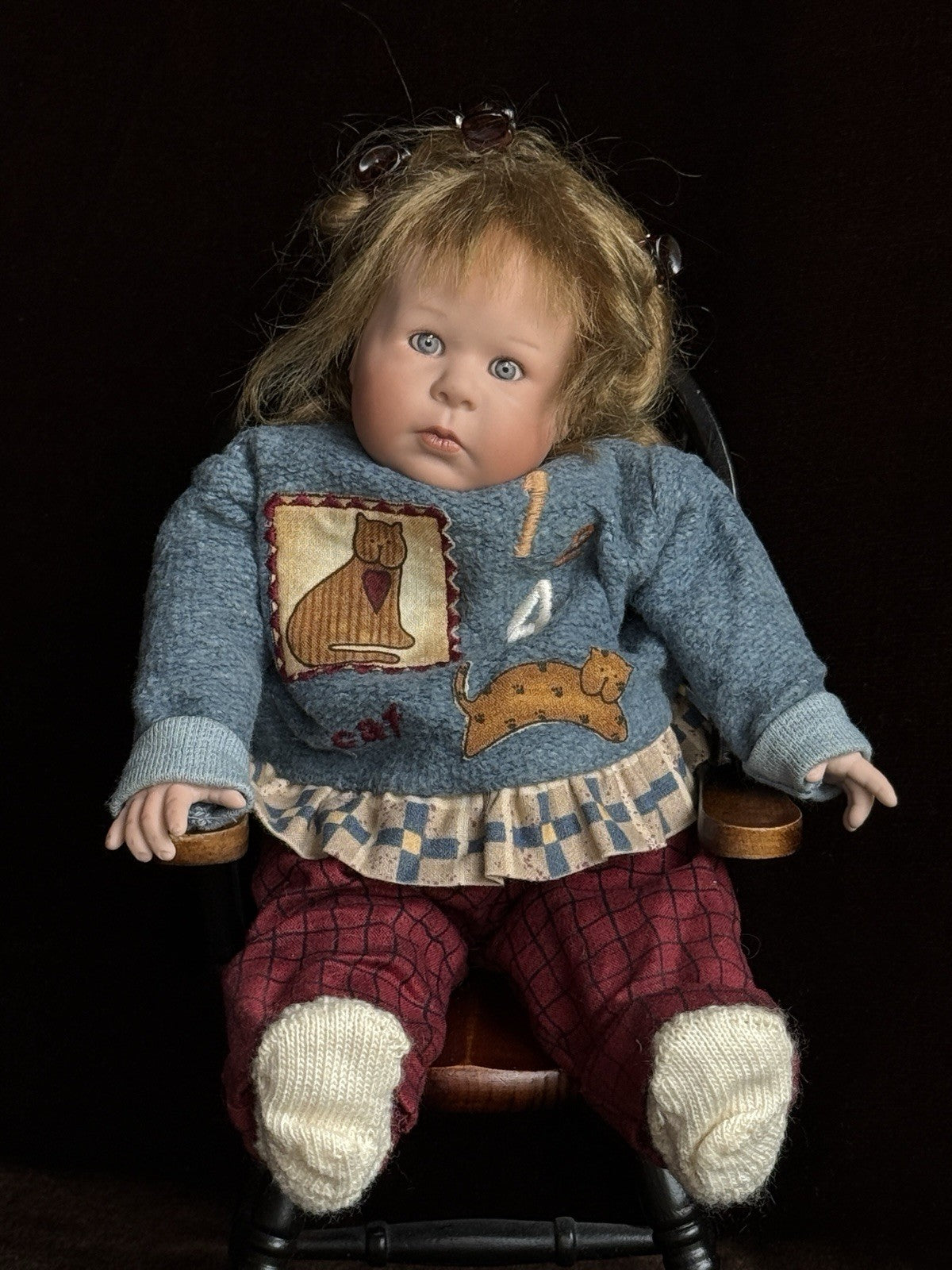 Collectible German 10” Wiltrud Stain Porcelain Alina Baby Doll LE 21