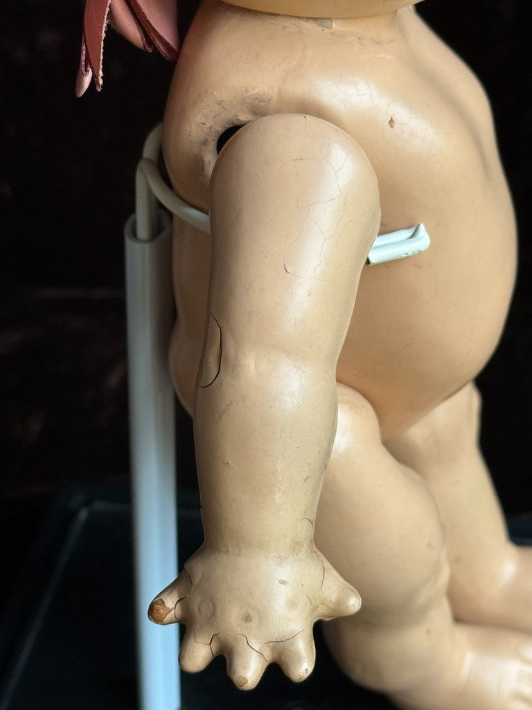 Vintage American Composition Cameo 12" Rose O'Neill Giggles Kewpie Girl Doll