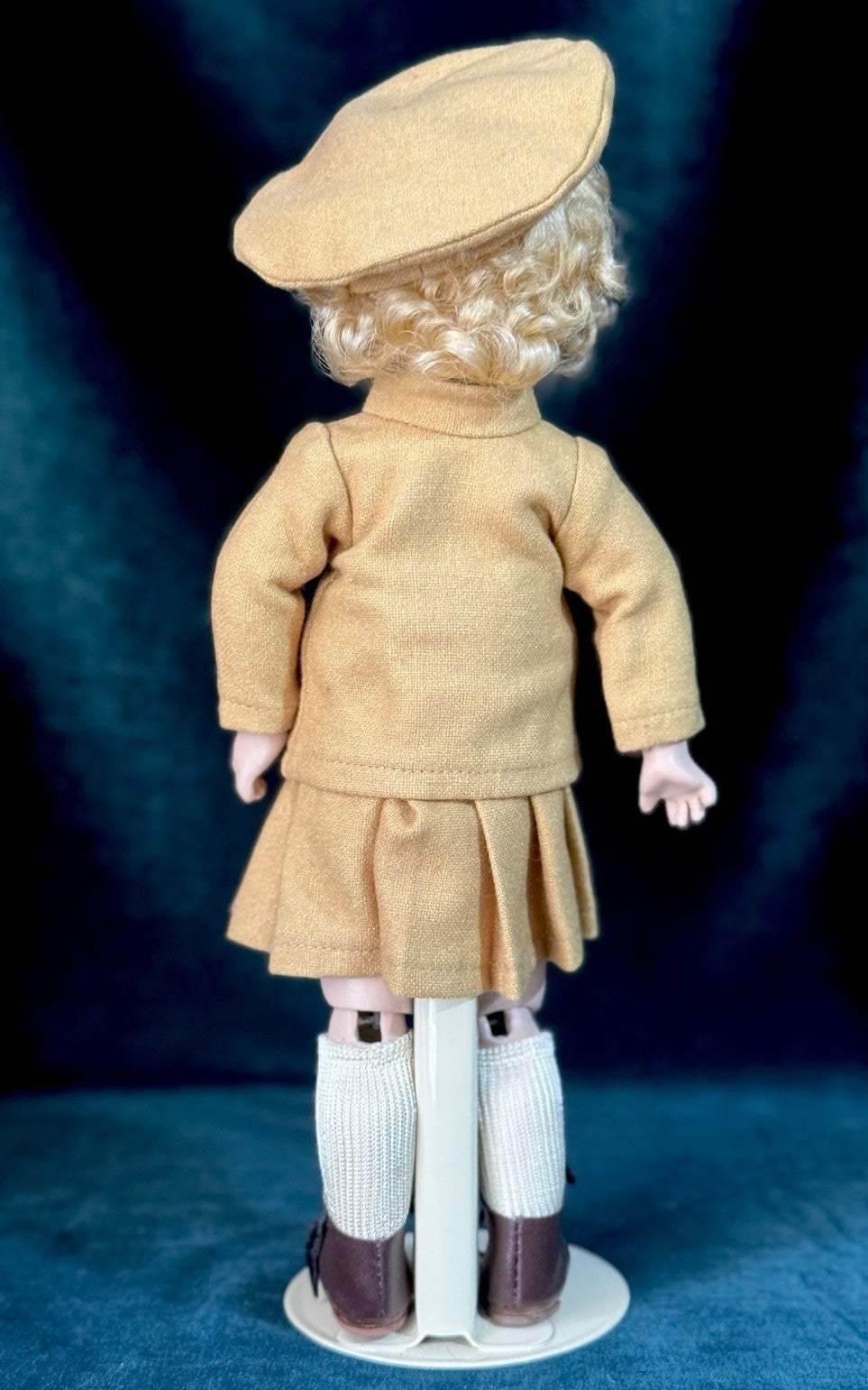 Porcelain/Composition 11” Reproduction of Antique French Bleuette Doll Blonde