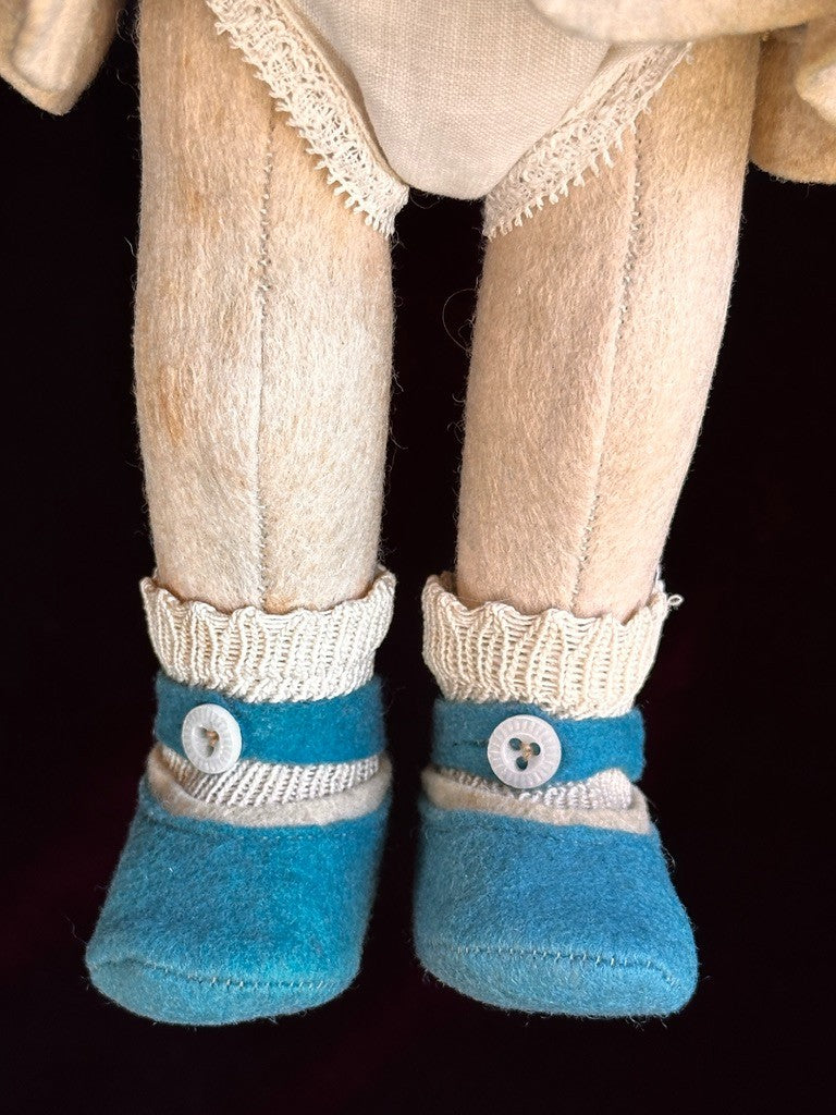 Vintage Italian 12” Lenci 111 Felt Cloth Character Girl Doll