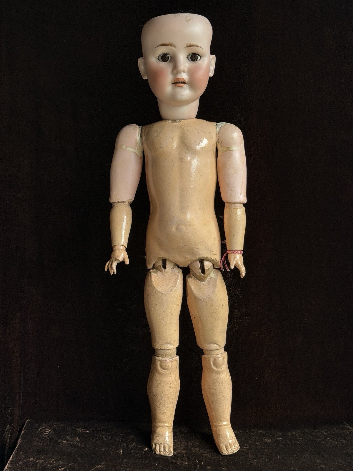 Antique German 28.5” Max Handwerk Bebe Elite 286 Bisque Head Doll
