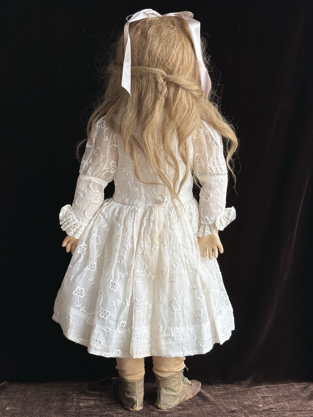 Large Antique German French 30” Tete Jumeau Simon Halbig Dep Bisque Head Doll
