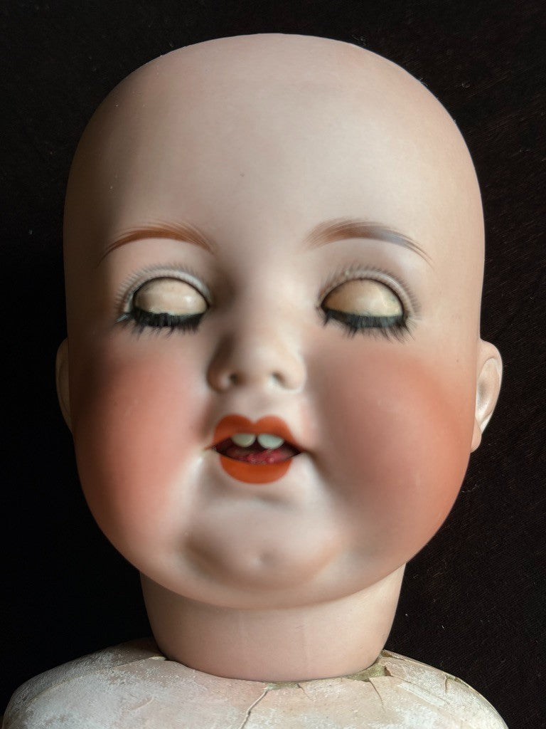 Antique German 25” Armand Marseille 996 Bisque Socket Head Toddler Doll