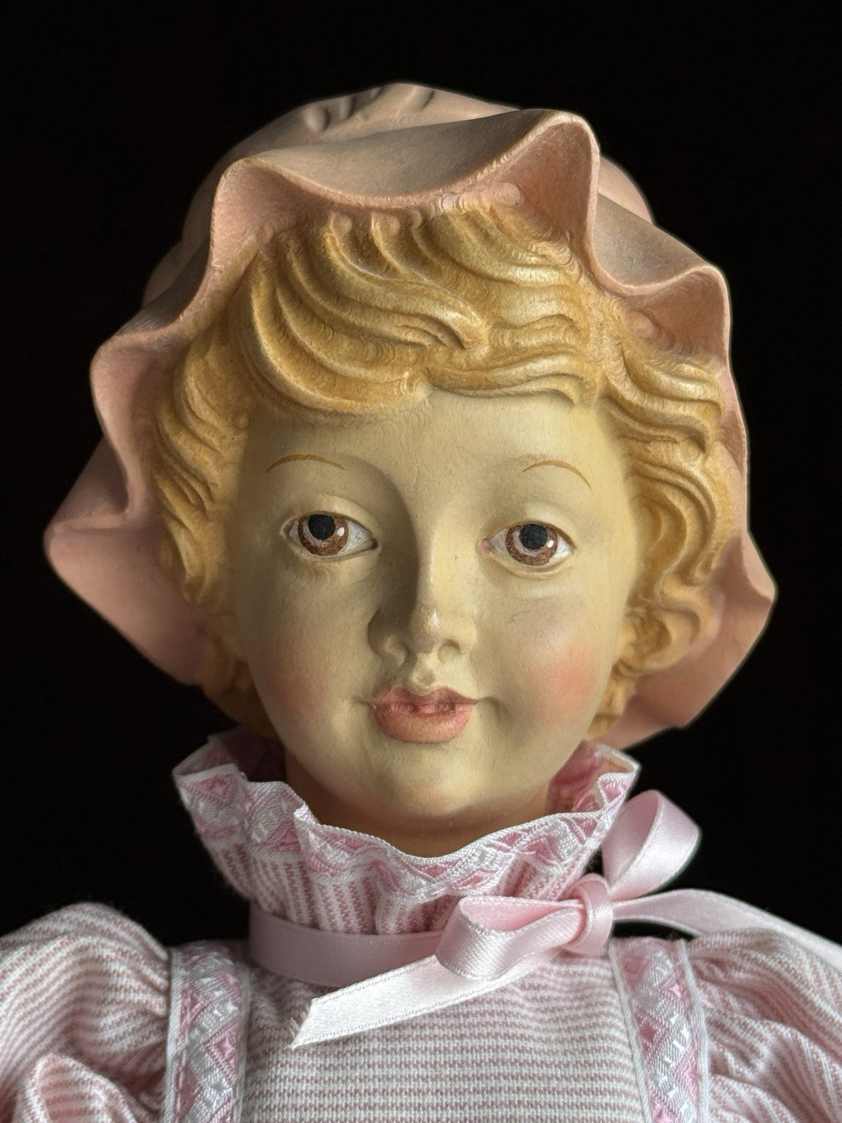 Vintage Italian ADO SANTINI Dolfi 13.5” Wood Carved Jointed Ann Doll LE 2000