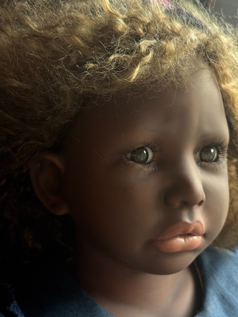 Lifelike Artist Pauline Middleton Porcelain African American Girl Doll LE 20