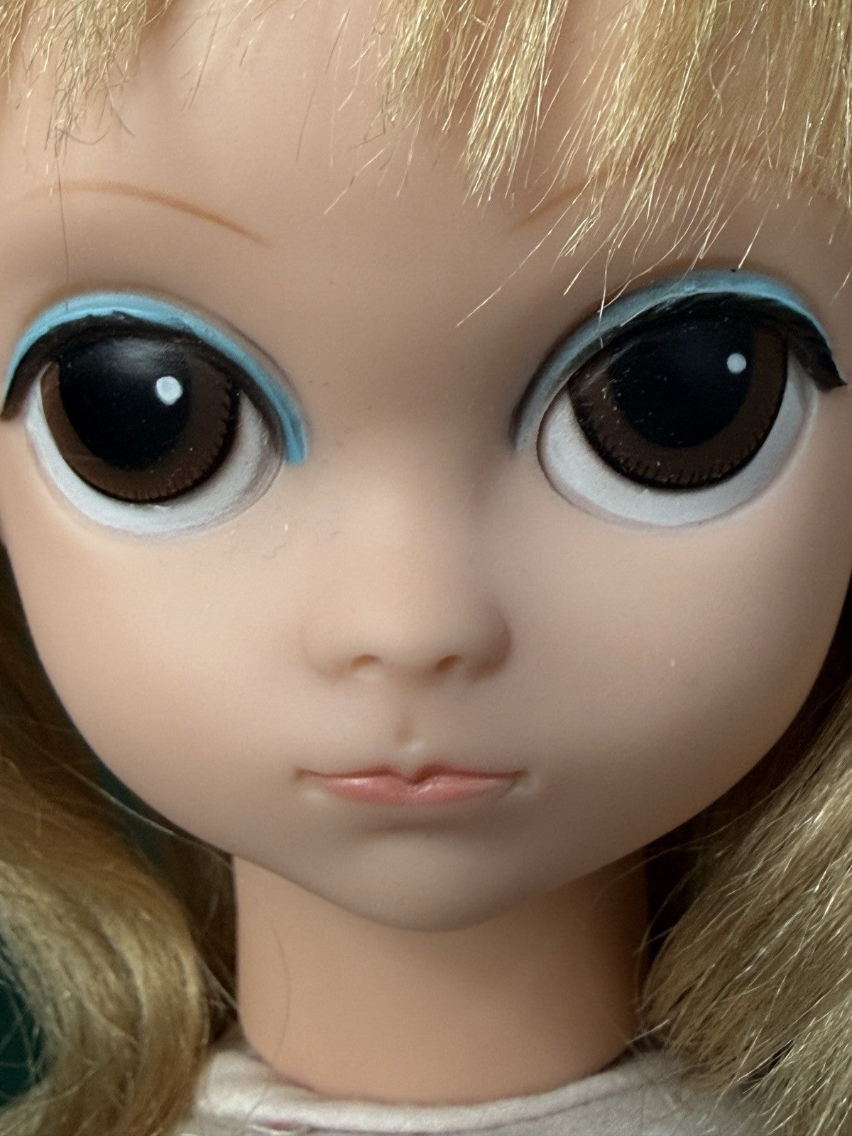 Vintage 1964 Lonely Lisa “Big Sad Eyes” Doll By Royal Doll Co 19" Redressed