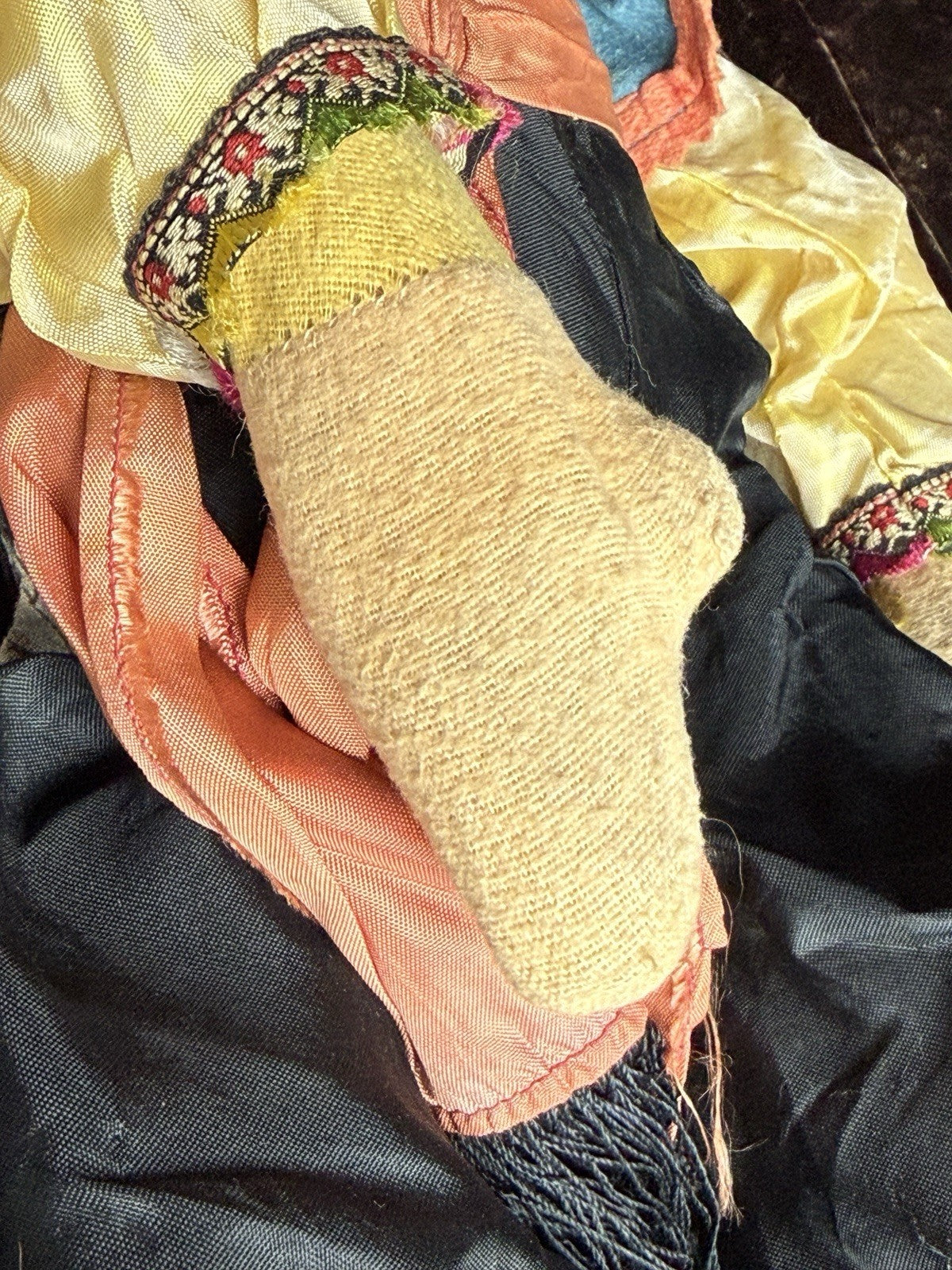 Lot of 2 Unidentified Vintage European (?) Composition Cloth Dolls