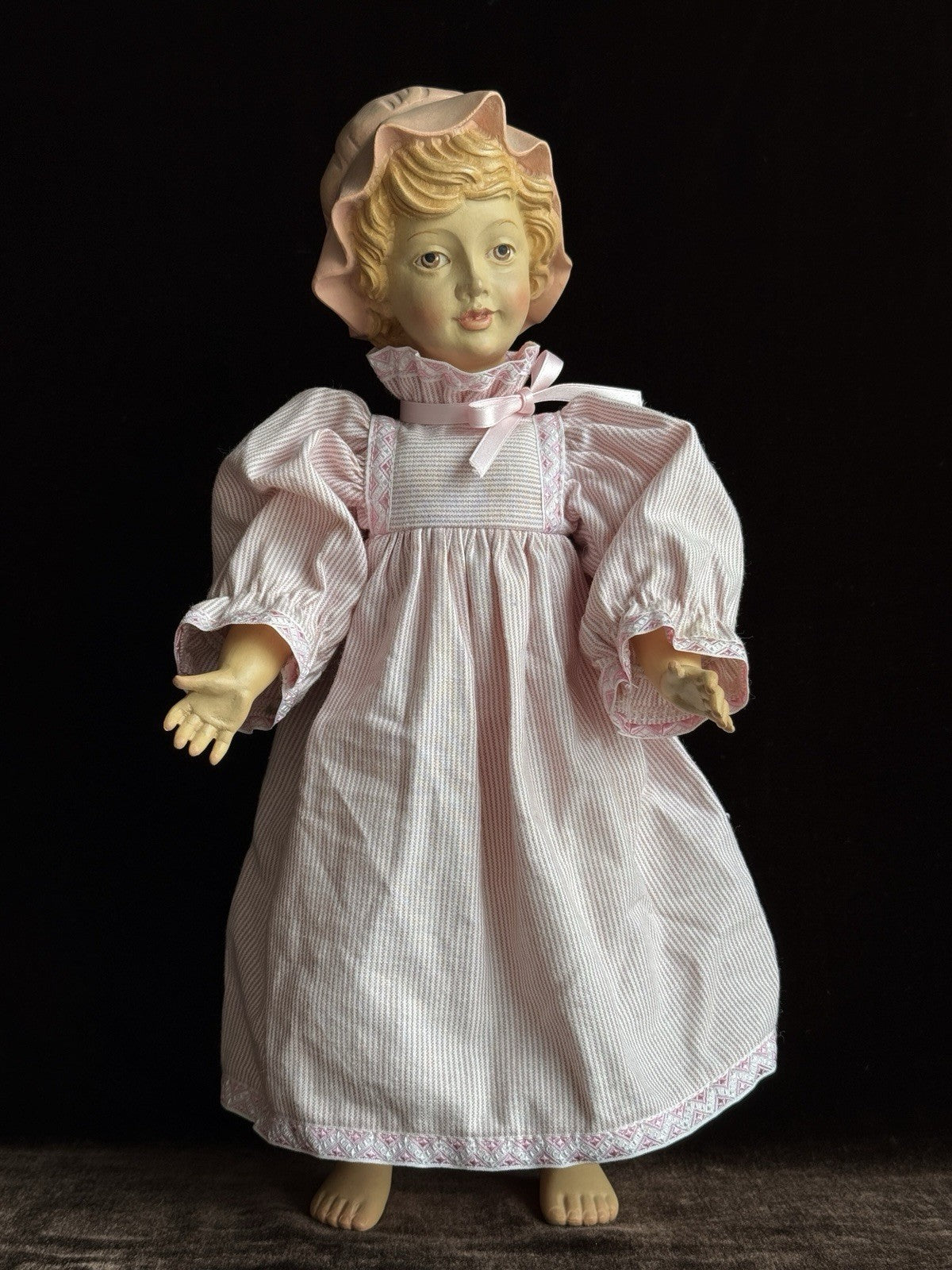 Vintage Italian ADO SANTINI Dolfi 13.5” Wood Carved Jointed Ann Doll LE 2000