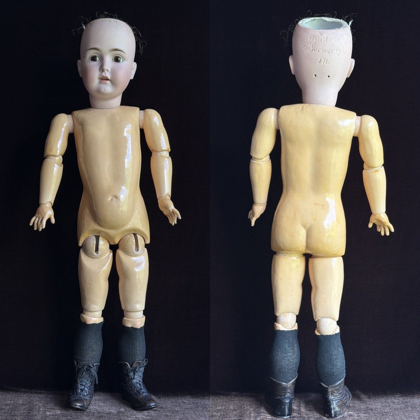 Large Antique German 31” Kestner 171 Bisque Head Doll