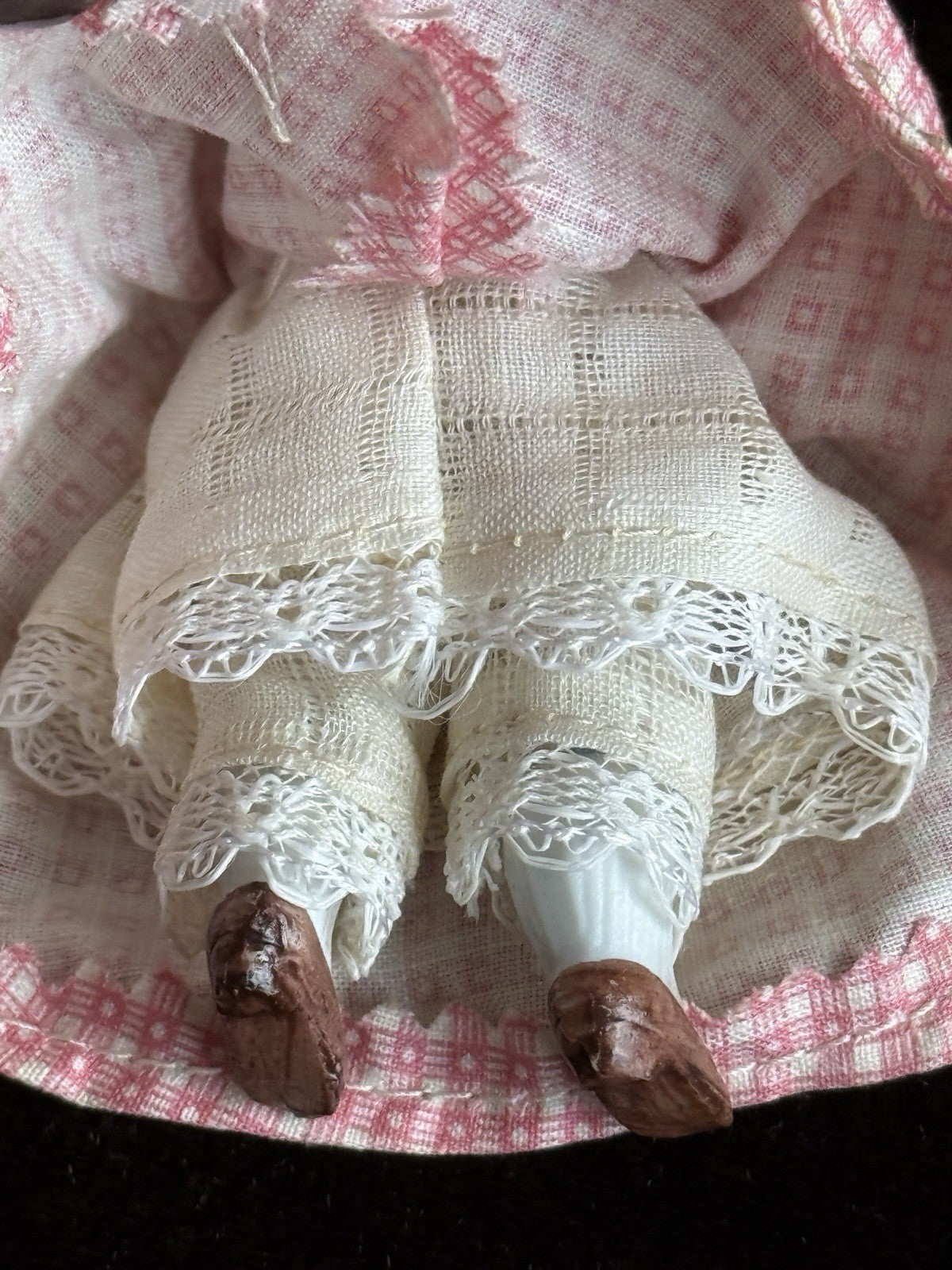 Antique German 4.25” Kestner All Bisque Mignonette Dollhouse Doll