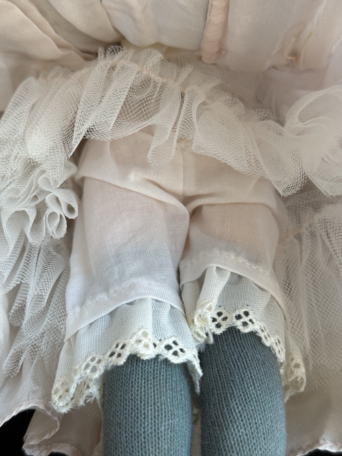 Collectible 12” John Wright UFDC Abigail Felt Girl Doll with Certificate