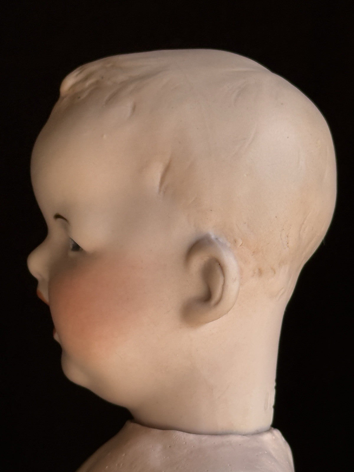 Antique German 10.5” Gebruder Heubach 8191 Bisque Head Character Baby Boy Doll