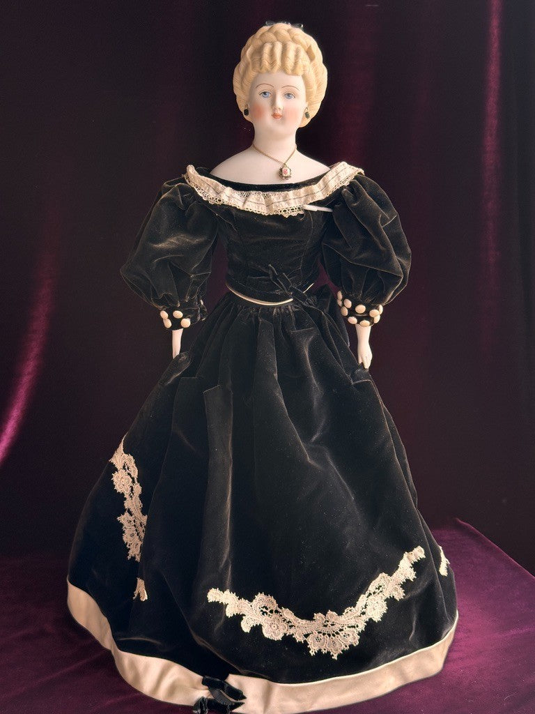 Vintage Porcelain 22” Signed Emma Clear Parian China Doll