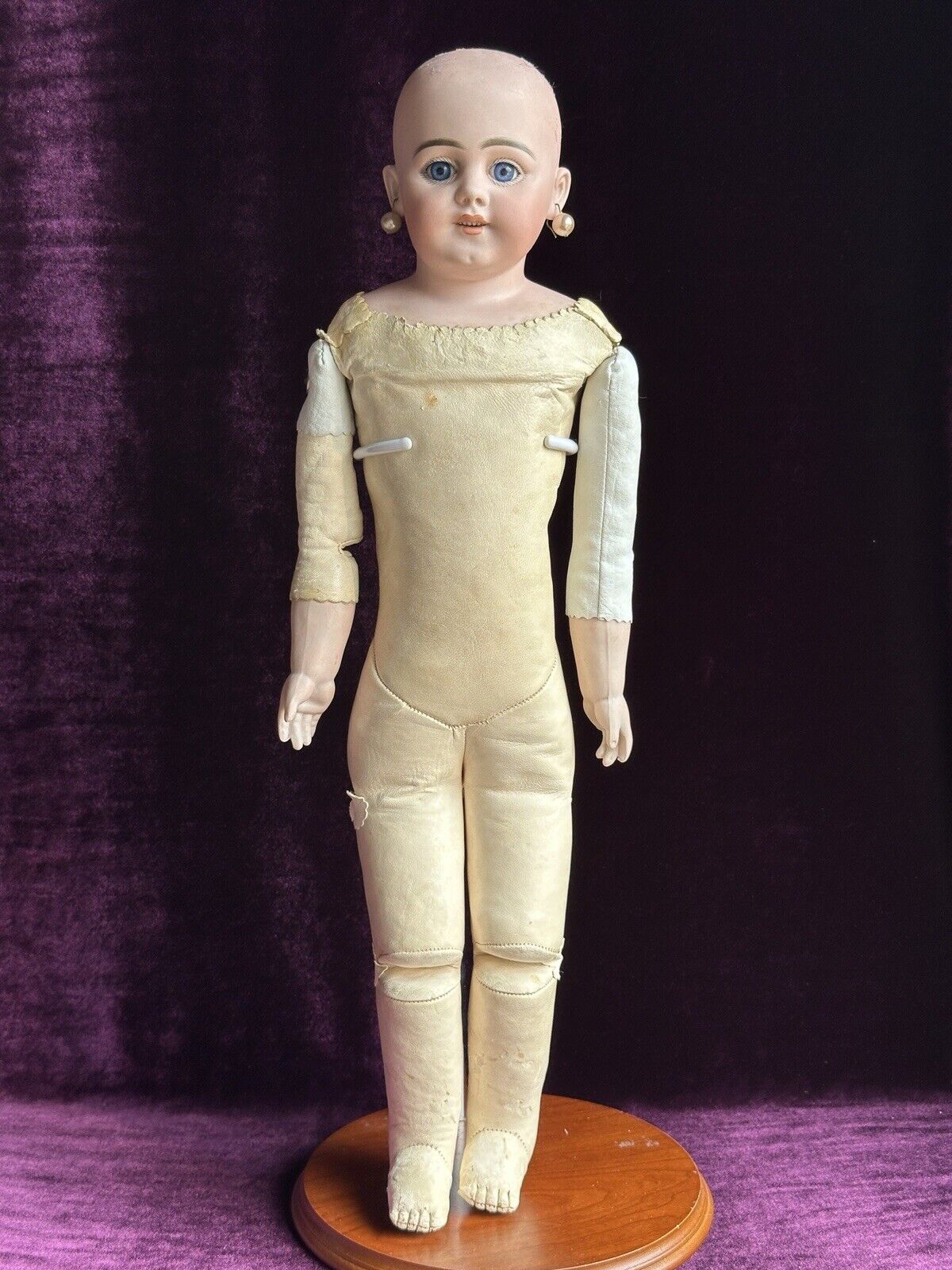 Antique German 21” Early Simon Halbig Bisque Shoulder Head Doll