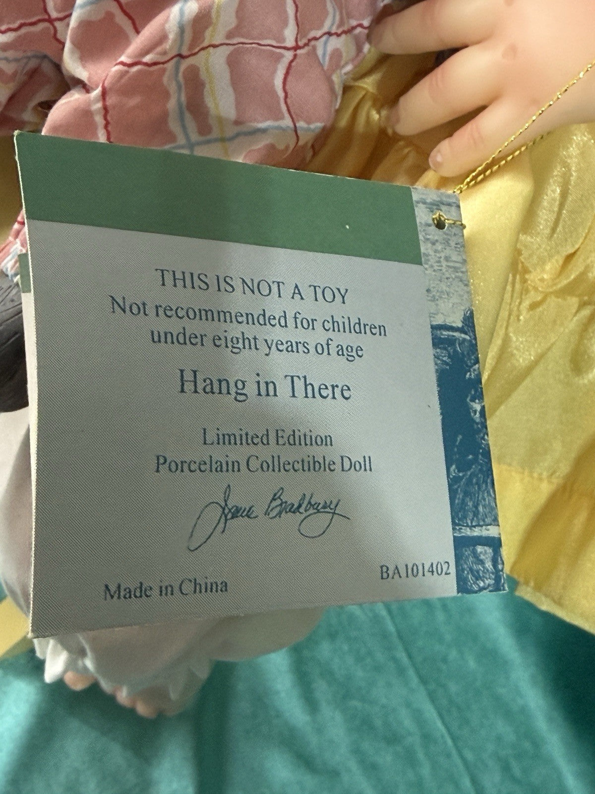 Artist Collectible Resin “Hang In There” Doll by Jane Bradbury LE 089/750