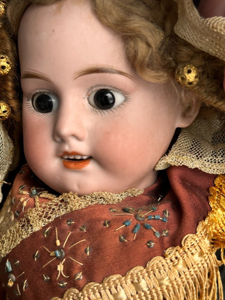 Unidentified Antique French/Italian (?) 16” Bisque Head Doll