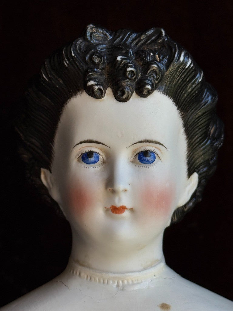Antique German 20.75” Dornheim, Koch & Fisher Parian Dagmar China Head Doll