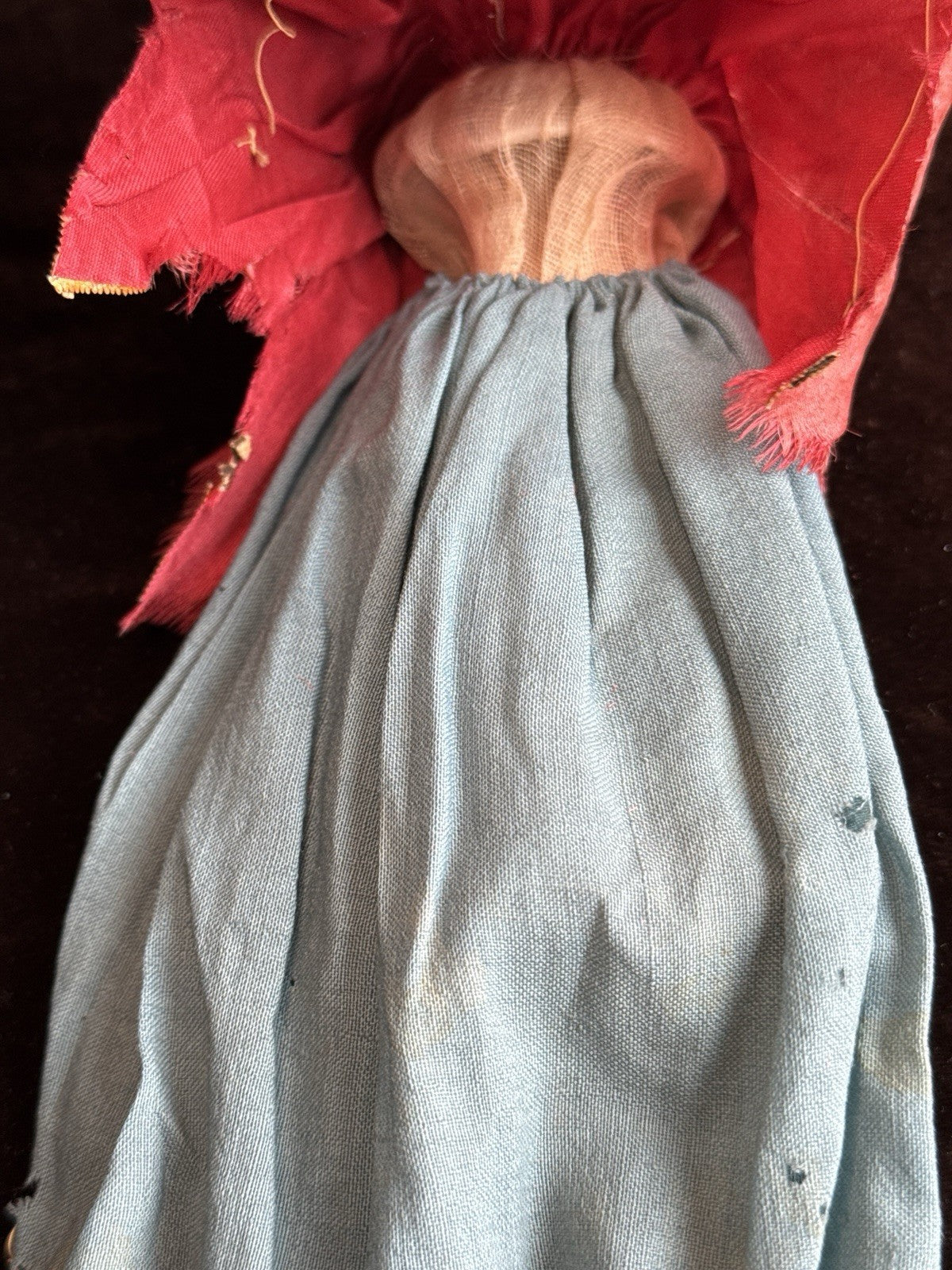 Rare Antique German 11” Marotte Rattle with Kinderkoff Bisque Male Doll Head Toy