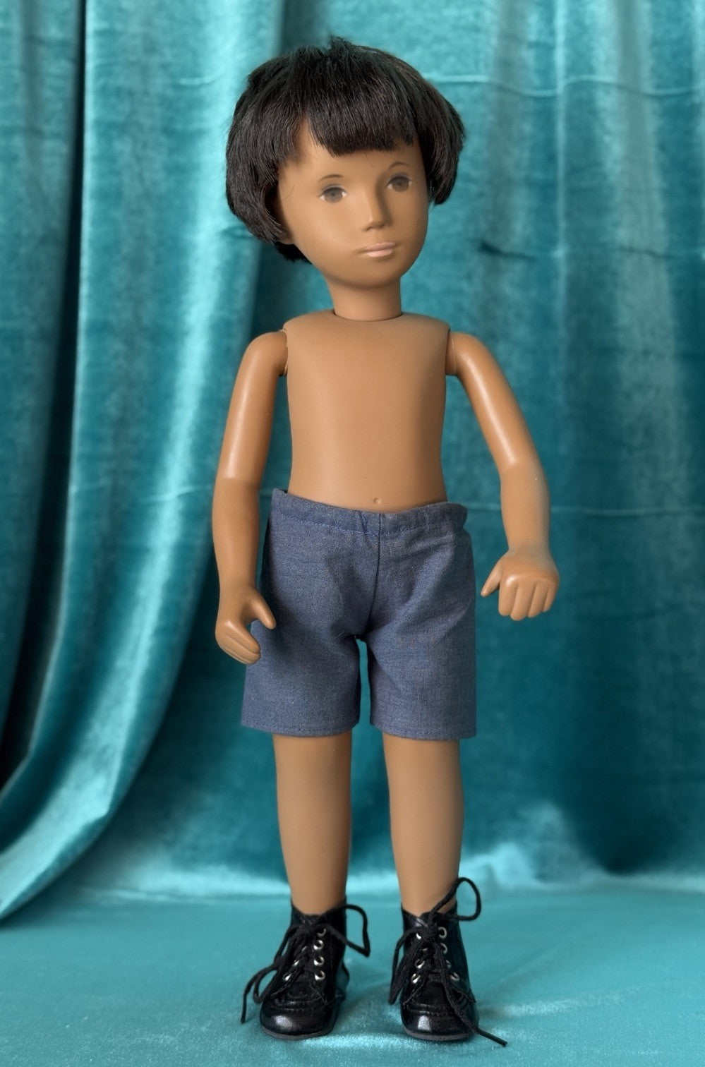 Collectible England Vinyl Brunette Gregor Boy Doll; New Outfit