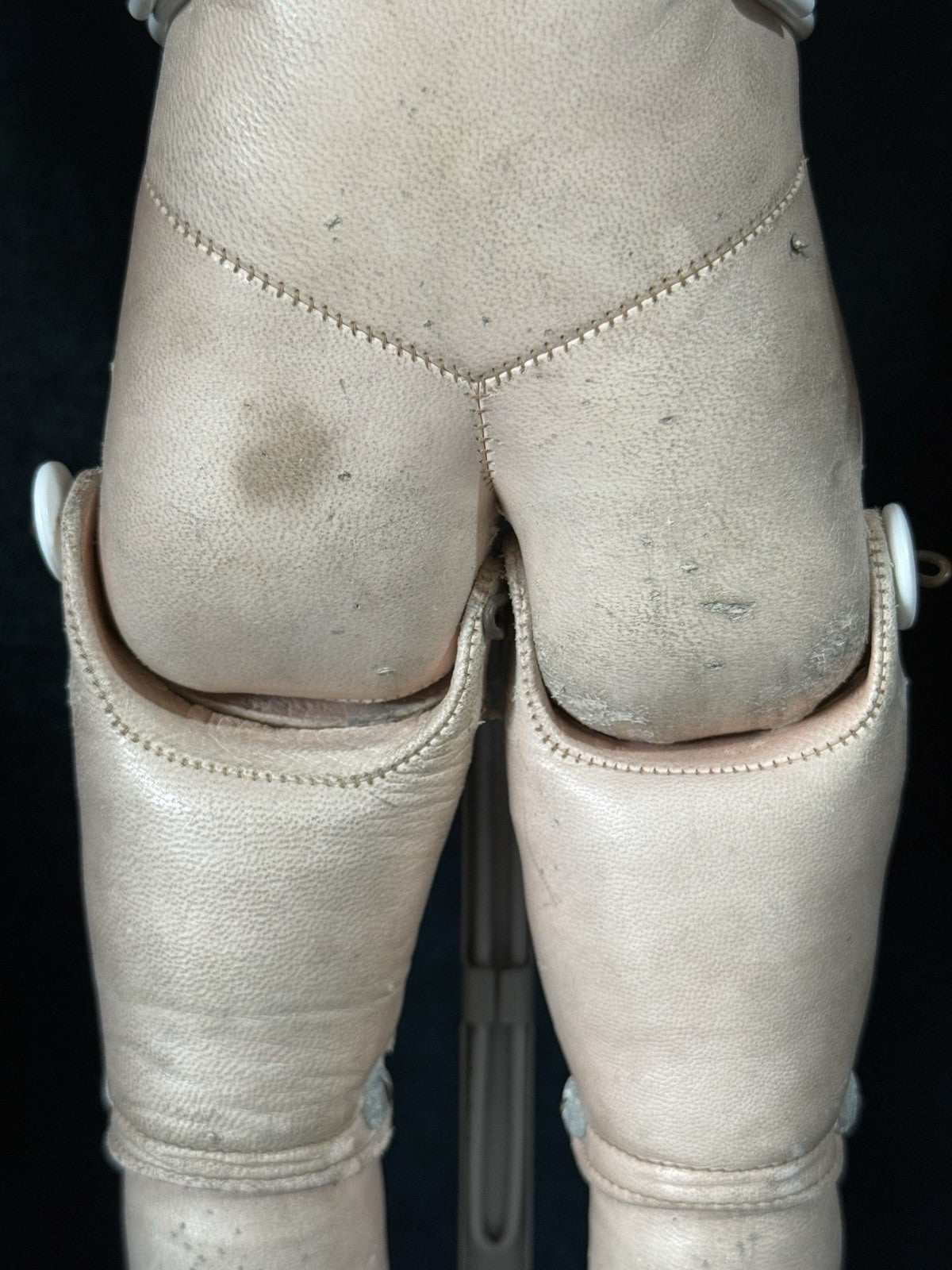 Antique German Simon Halbig Dep 1260 Bisque Head Leather Kid Body 20.5” Doll