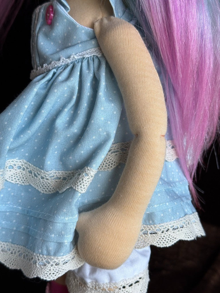 OOAK 19” Waldorf Style Cloth Handmade Doll
