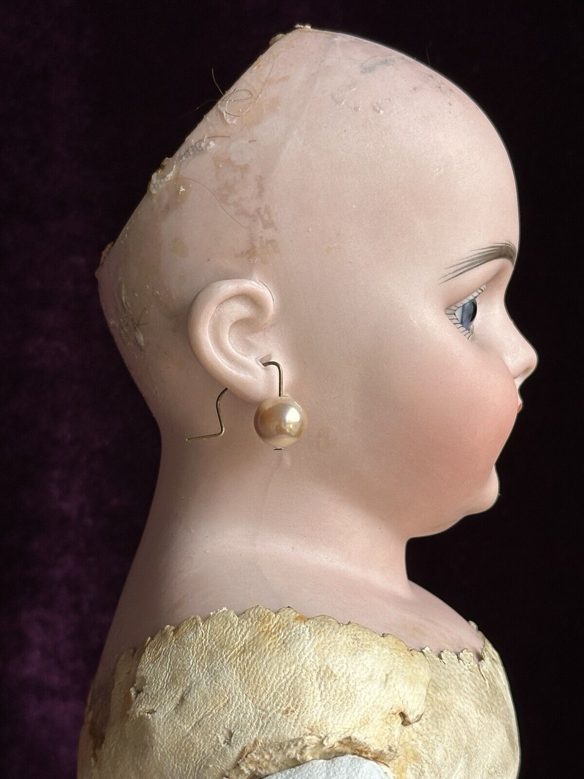 Antique German 21” Early Simon Halbig Bisque Shoulder Head Doll