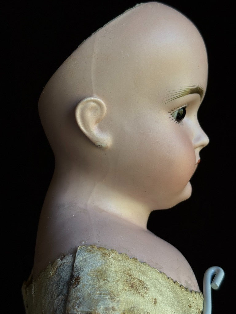 Antique German 26” Early Kestner Alphabet Turned Head Bisque Shoulder Head Doll
