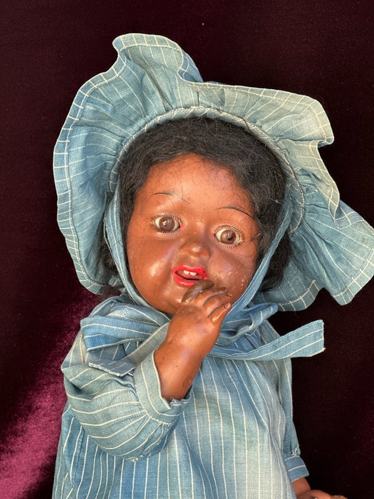 Rare Antique German (?) Koenig Wernicke (?) Dark Complexion Baby Toddler Doll