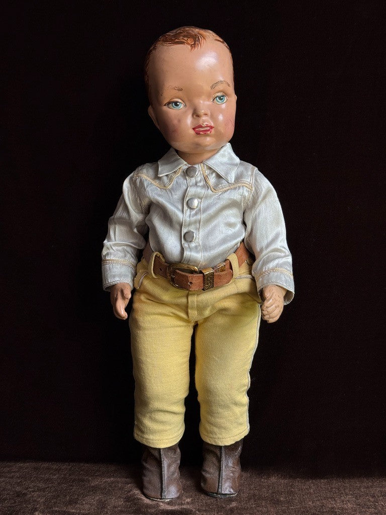 Very Rare Vintage Jerry Lee Gene Autry Cowboy Plastic Doll Original Clothes