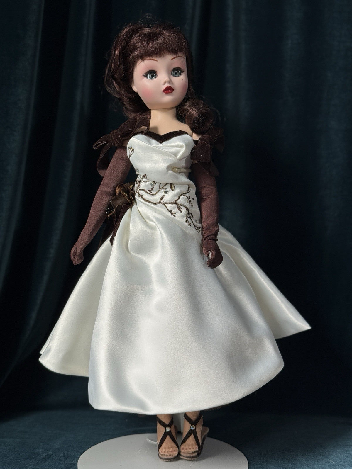 Madame Alexander Cissy Doll In Cafe Rose and Ivory Cocktail Dress Outfit