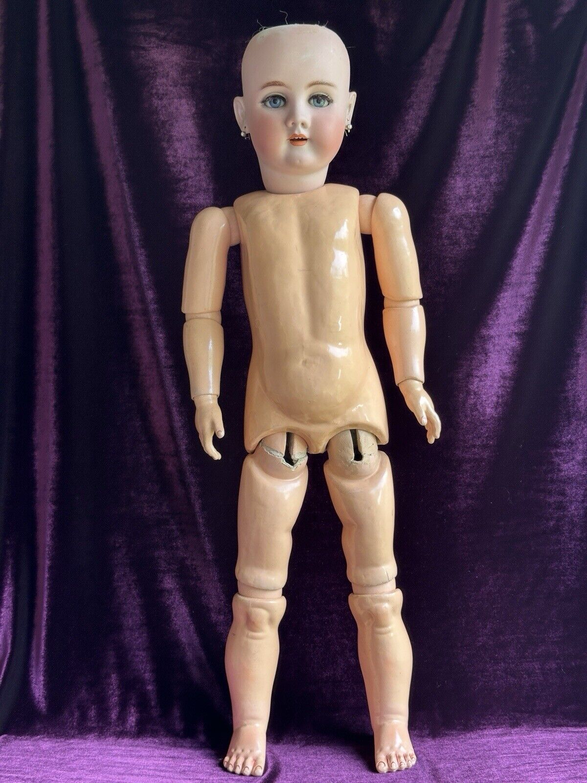 Large Antique German 31” Simon Halbig Heinrich Handwerck Bisque Head Doll