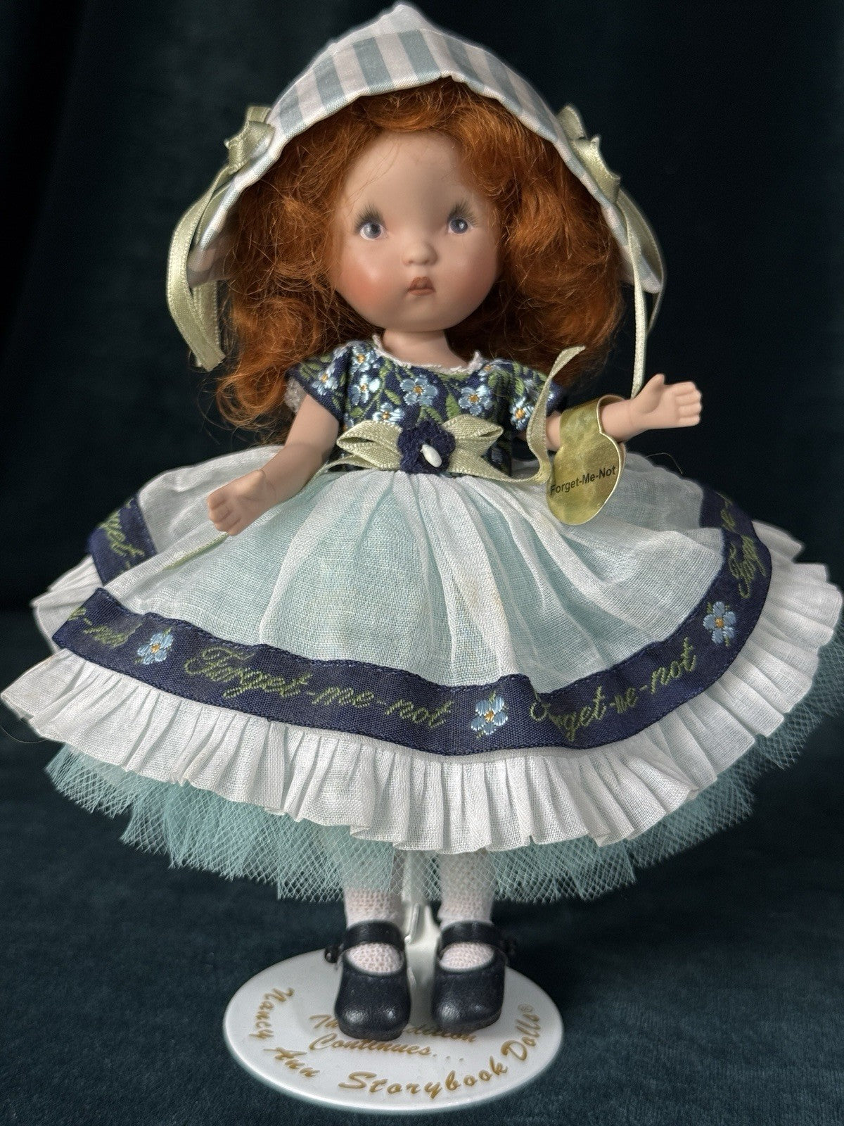 MIB Nancy Ann “Forget Me Not” Dianna Effner Doll LE 155/1000 Box/COA/Tag/Stand