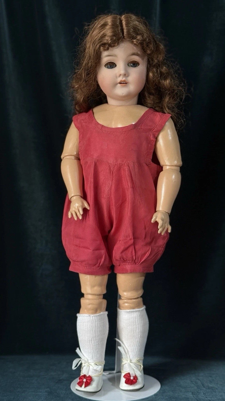 Antique German Queen Louise Mold 285 Bisque Head Composition Body 22” Doll