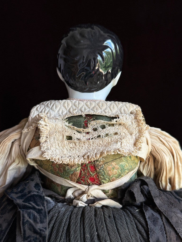 Rare Antique German 21” Male Style Short Hair China Shoulder Head Doll