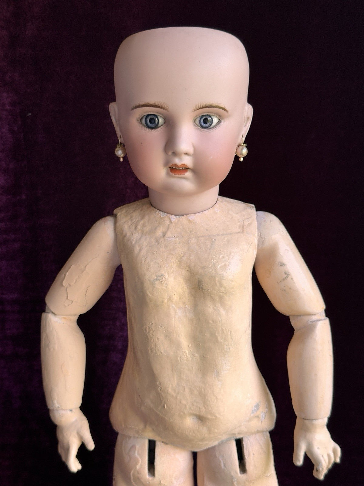 Large Antique French 29” SFBJ Jumeau Bisque Head Doll