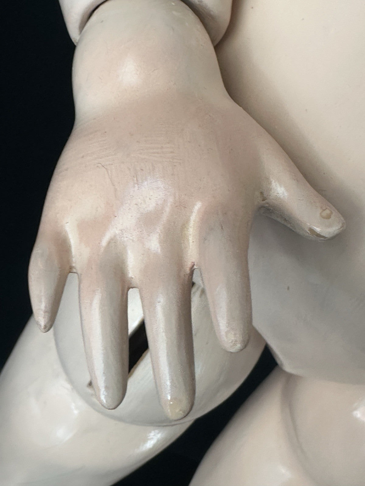 Vintage Artist Reproduction of Antique French Bru Jne 27” Doll Porcelain Head