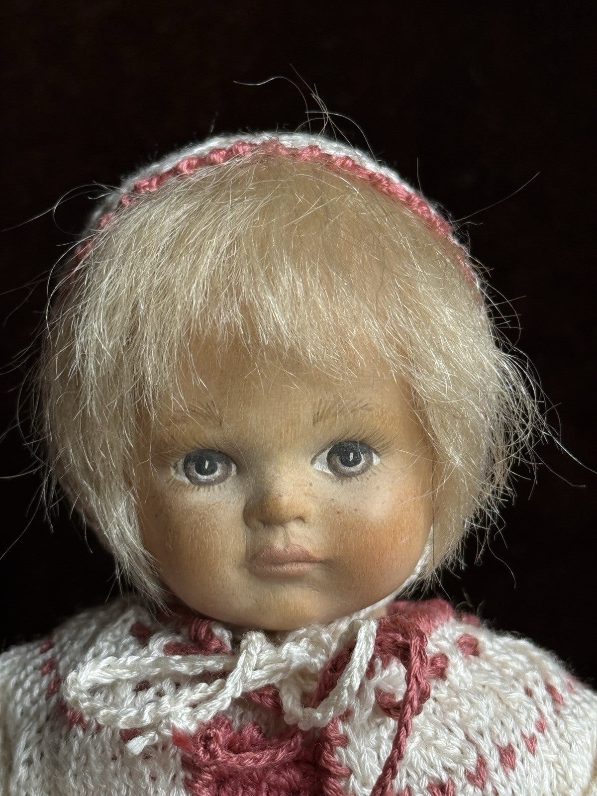 Collectible Erika Catellani 6” Carved Wooden Baby Doll LE 25