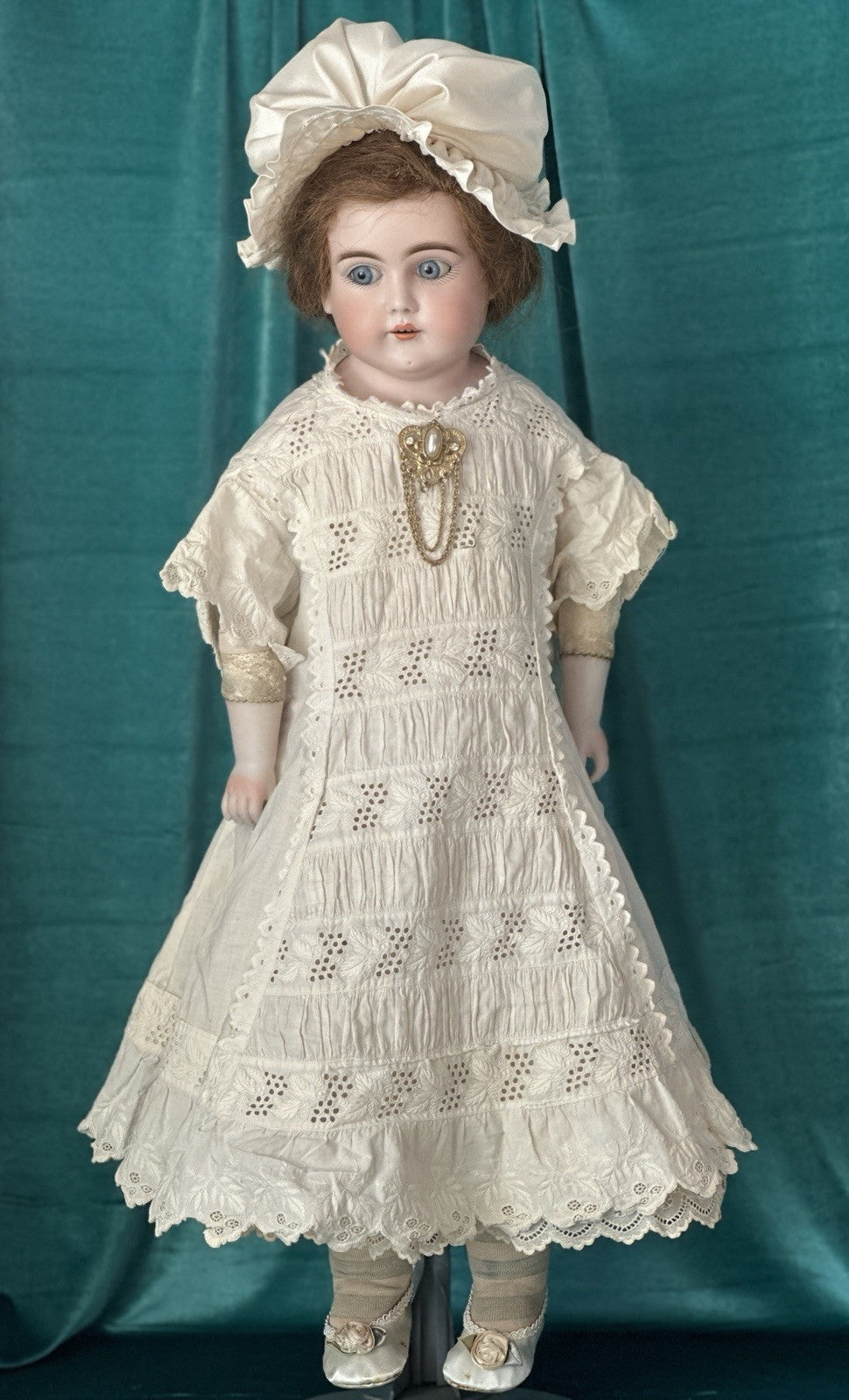 Antique German Kestner Alphabet Series C Bisque Shoulder Head 25” Doll