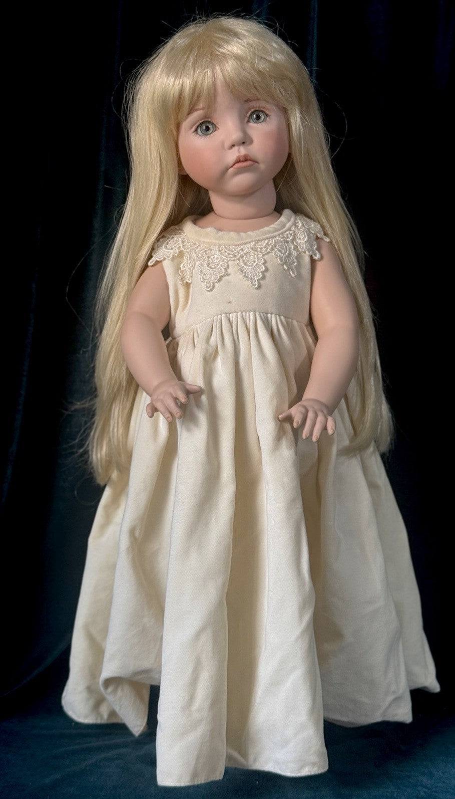 Collectible All Porcelain 24” Doll by Linda Rick The Doll Maker