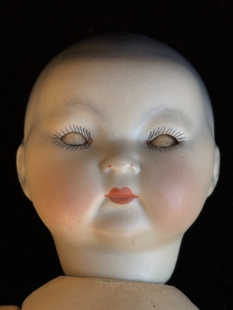 Antique German 8.75” Armand Marseille Oriental Bisque Head Asian Toddler Doll