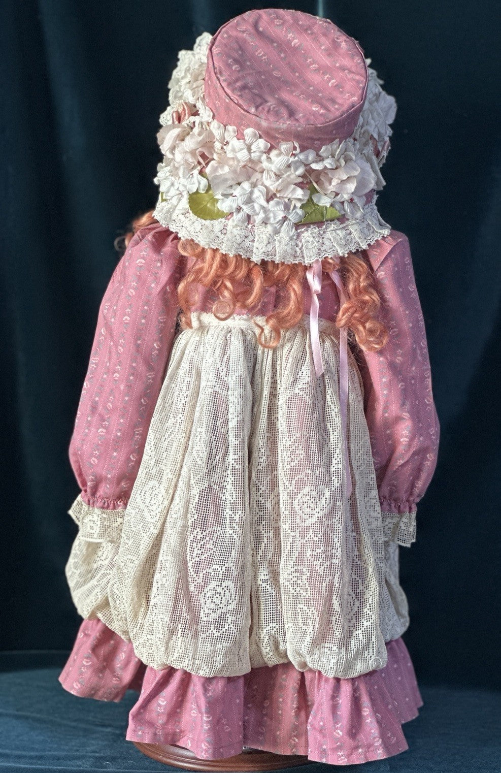 Antique German (?) Paper Mache 24” Doll with Glass Eyes