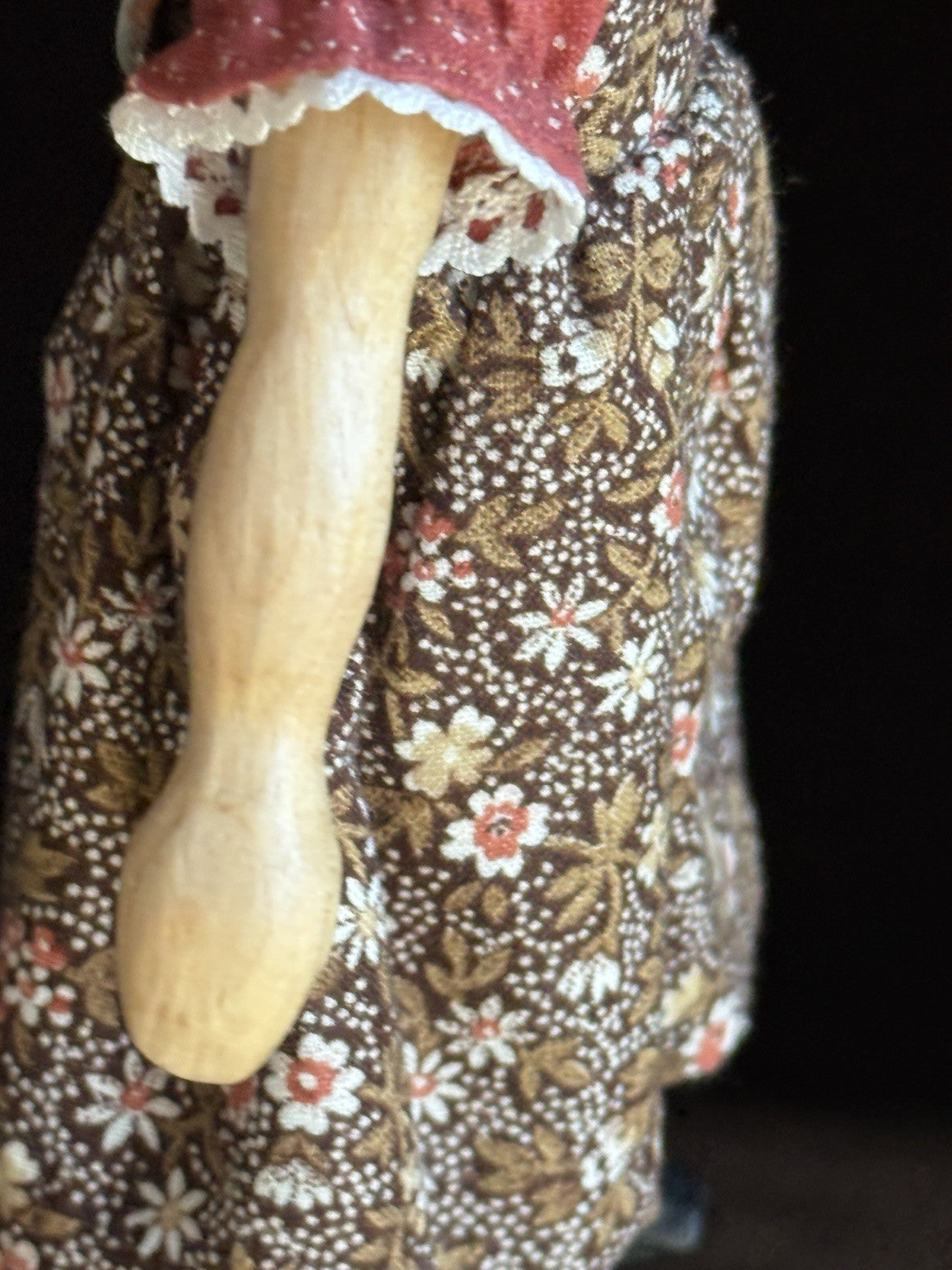 Vintage Judy Brown Hitty 6.25” Wood Carved Doll