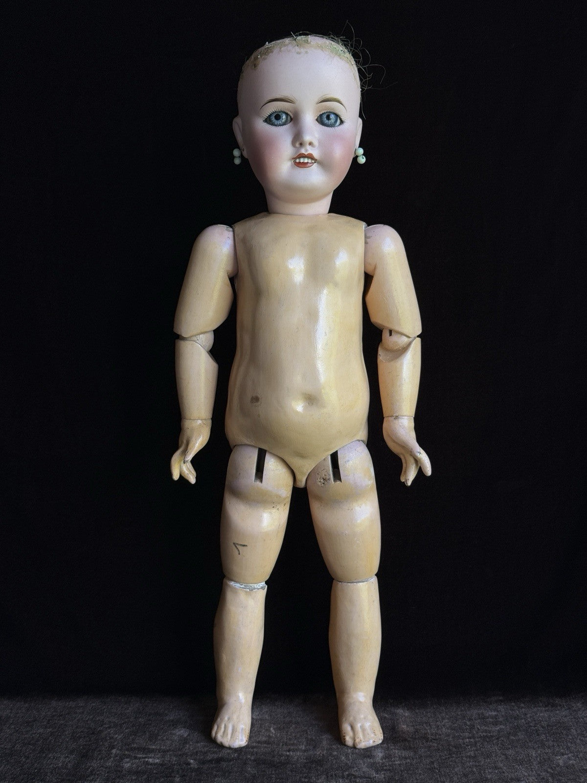 Antique French 21.5” Laternier Limoges Bisque Head Doll