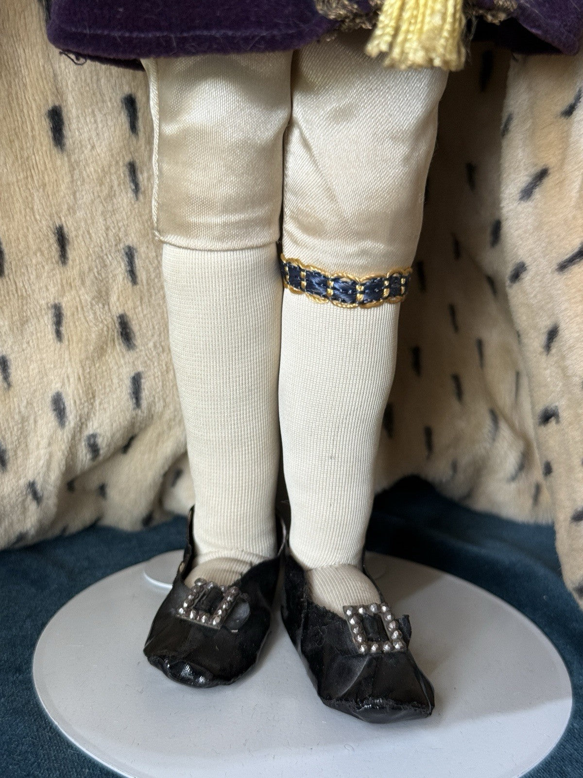 RARE Antique 1937 English Portrait Cloth 15” Doll King George VI by Farnell