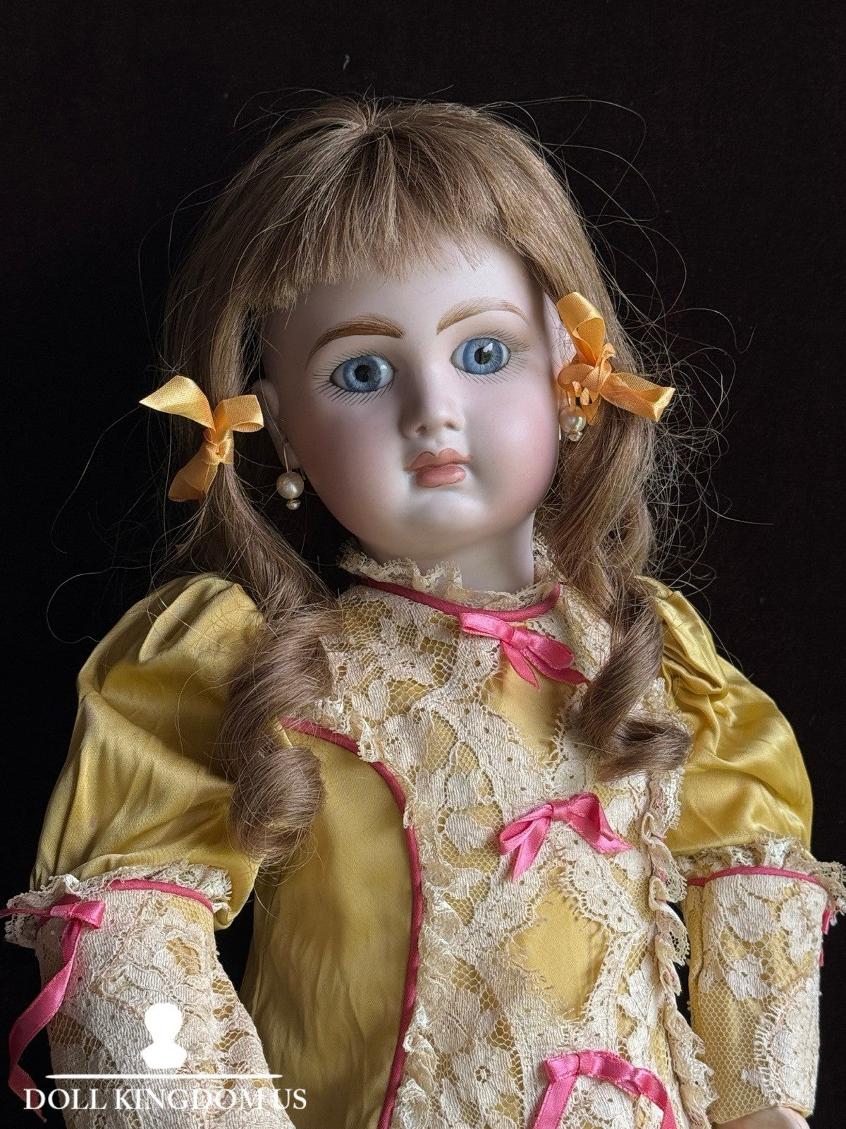 Vintage 24” Reproduction Bisque Jumeau Head on Original Antique French Body
