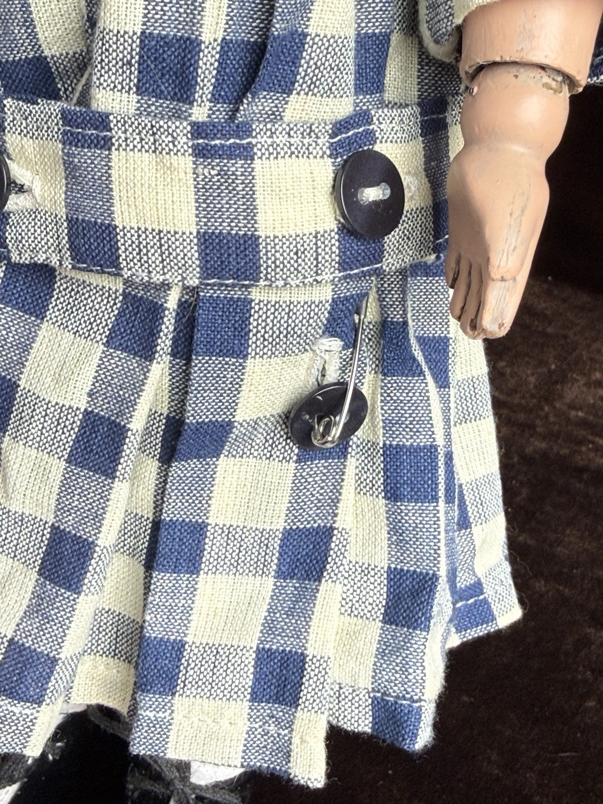 Antique American 15” Schoenhut Wooden Jointed Miss Dolly Doll