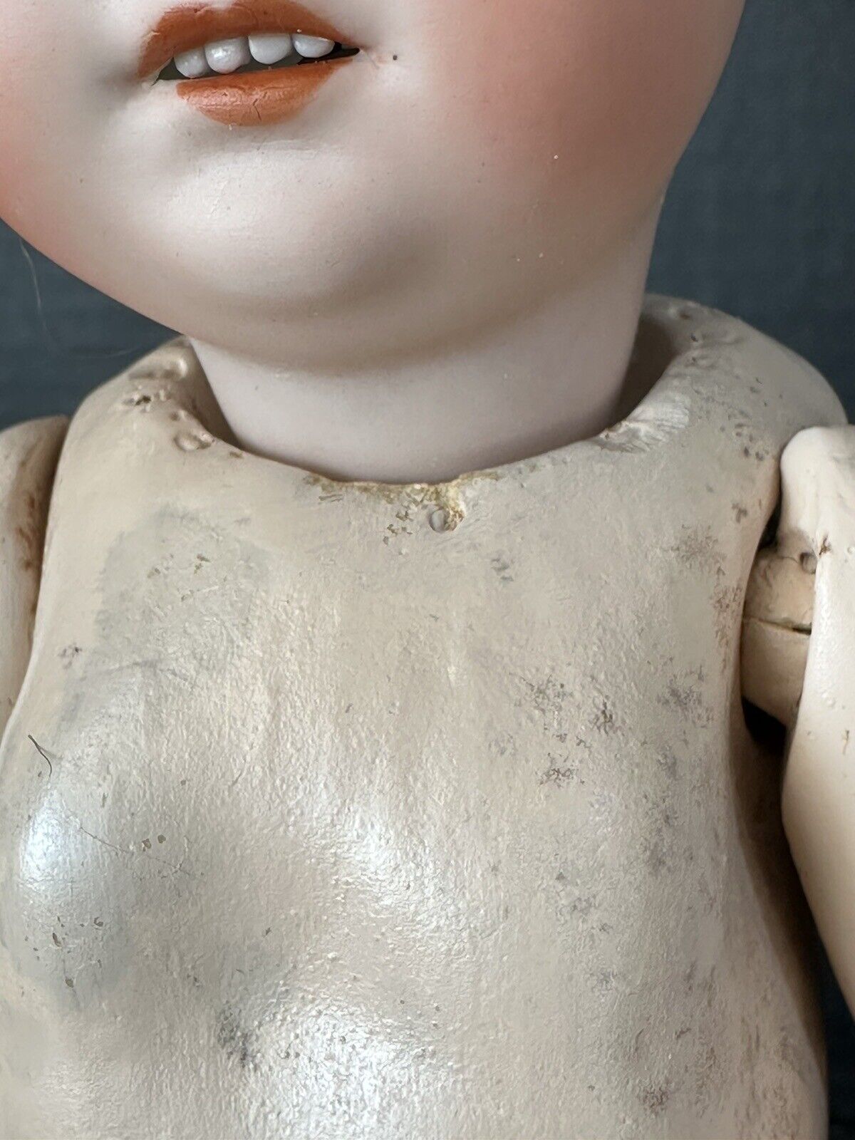 Rare Antique German Heubach Gebrüder Mold 10532 Bisque Head Character 9” Doll