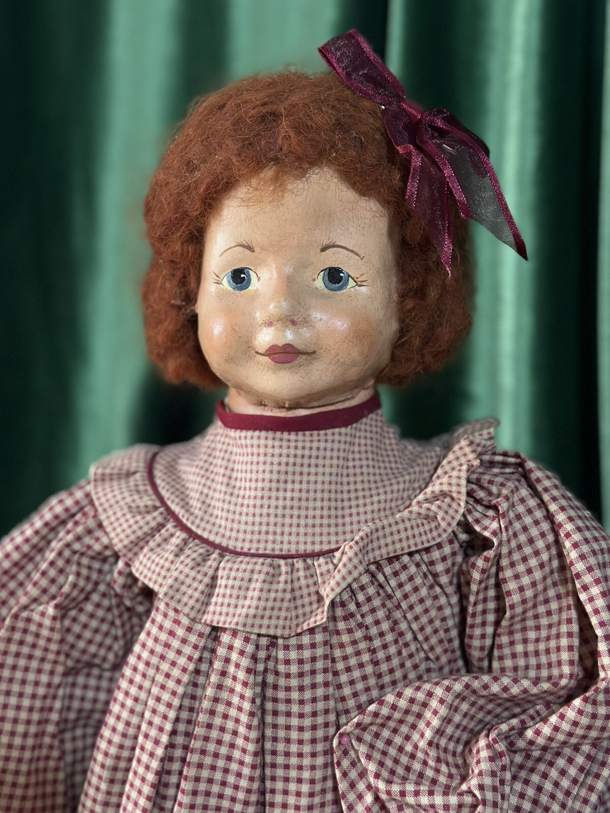 Artist 25” Doll Handmade Oil Painting Over Cloth/Fabric