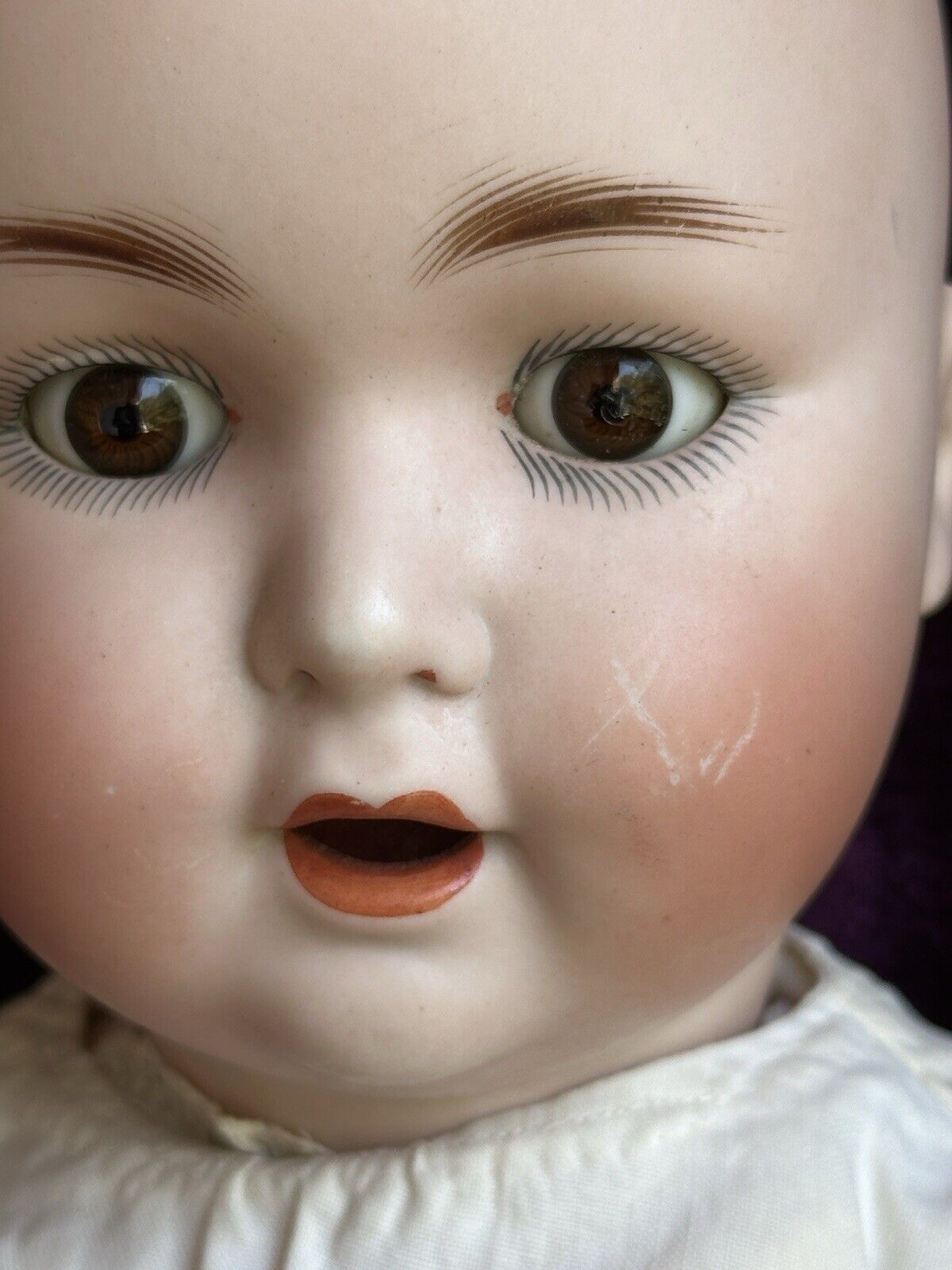 Antique German 16" Schuetzmeister & Quendt 201 Bisque Head Baby Doll