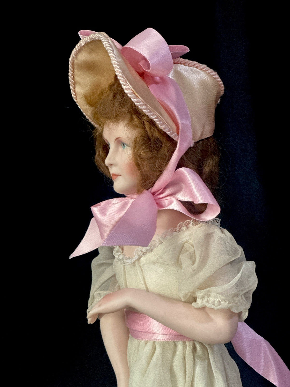 Vintage 1984 Linda Cheek Porcelain Pinkie 14” Doll Original Outfit